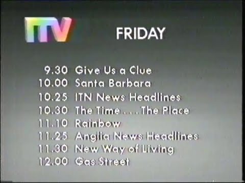 Anglia Overnight Continuity & Adverts into TV-am - 1988