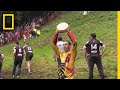 Watch A Downhill Cheese Chasing Competition In Britain National Geographic