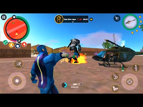 Rope hero vice town new | Rope hero on new style robot killed | ios gameplay