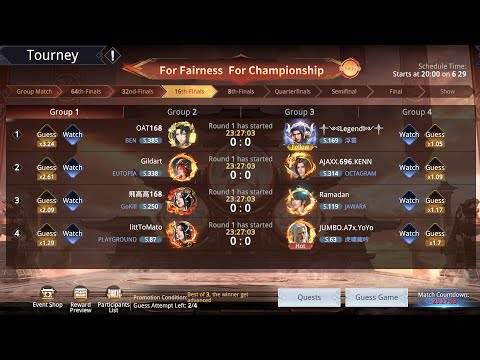 FAIR ARENA TOURNEY SEASON 16 DAY 3 - Dynasty Legends 2