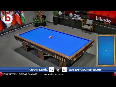 AYHAN SEMİZ & MUSTAFA SONER UÇAR Bilardo Maçı - 2024 3 BANT 1.LİG PLAYOFF-FİNAL GRUBU 1/8