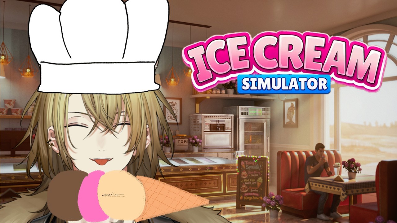 【ICE CREAM SIMULATOR】ICE CREAM LOVER LOOOOOOOOVES ICE CREAM【NIJISANJI EN | Luca Kaneshiro】