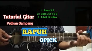 Download lagu Kunci Gitar Rapuh Opick Petikan Mudah untuk Pemula @nafazkachannel3700 mp3