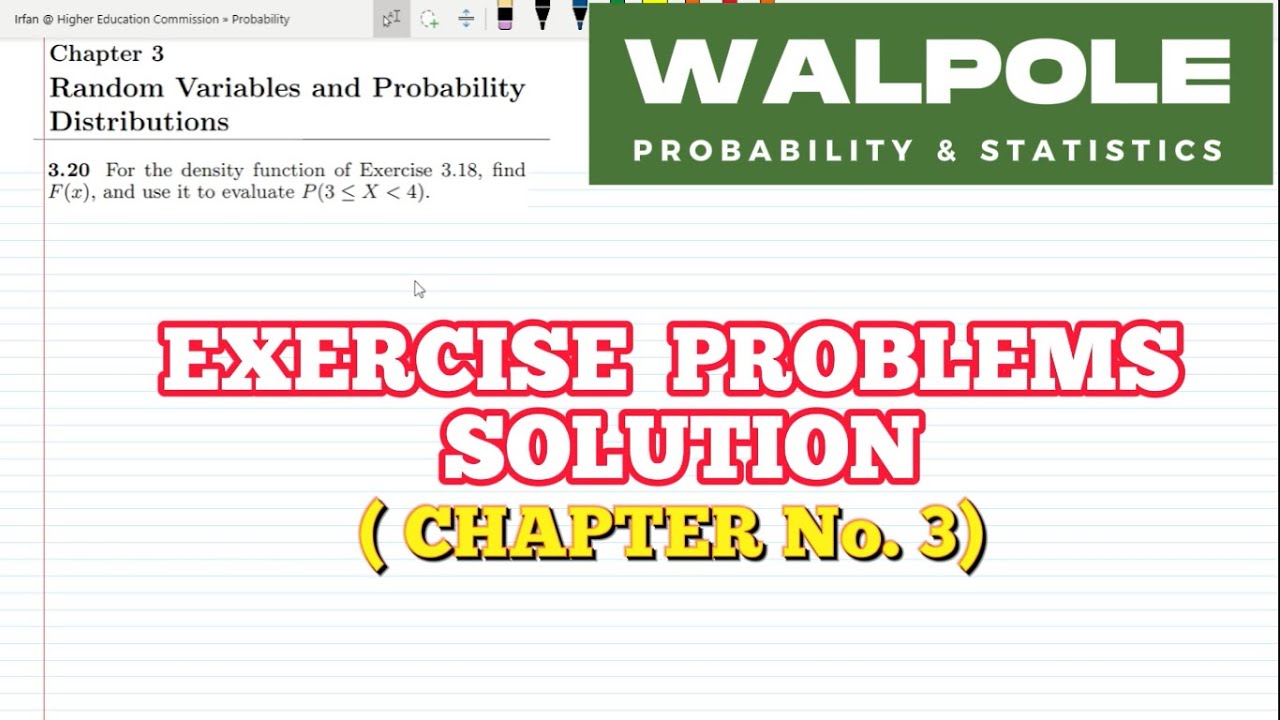 Solution Continuous Random Variable |Probability & Statistics for Engineers & Scientists by Walpole