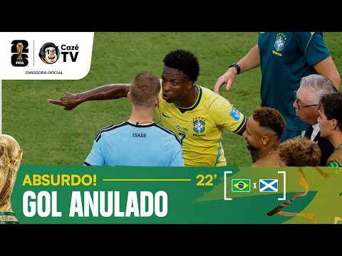 BRASIL GARFADO! VINI JR MARCA O SEGUNDO DO BRASIL MAS O ÁRBITRO ANULA POR FALTA INEXISTENTE
