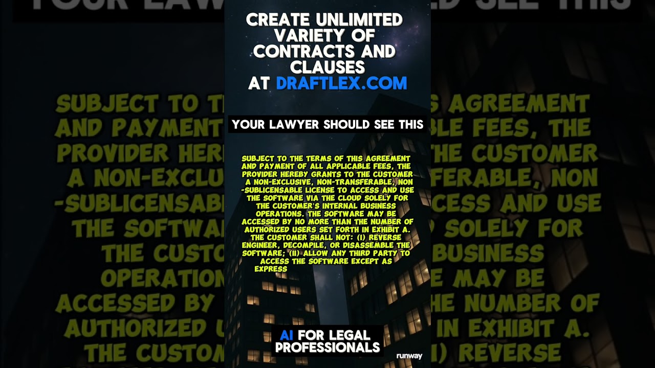 License Limitations clause by DraftLex AI #legaltech #contractlaw #lawyer
