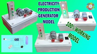 Make Electricity Production Generator Model #diy #science project #energygeneration