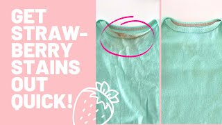 LAUNDRY STAIN REMOVAL HACKS | How to get strawberry stains out of clothes (no harsh chemicals!)