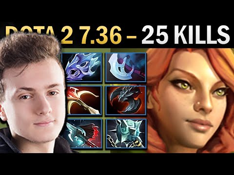 Windranger Gameplay Miracle with 25 Kills and Manta - Dota 2 7.36