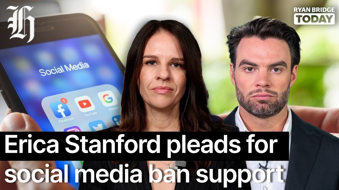 'Anybody who cares': Erica Stanford pleads for social media ban support | Ryan Bridge TODAY