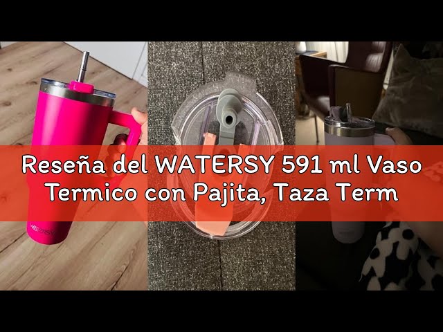 Vídeo relacionado con WATERSY 591 ml Vaso Termico con Pajita, Taza Termica de Acero Inoxidable, Termo Café Tapa, 20oz Taza de Café con Asa para Frío y Caliente, Travel Mug para Gimnasio, Viaje (Blue Spruce)