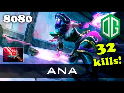 ana TA 32 KILLS OWNAGE - 8080 MMR OG Dota 2