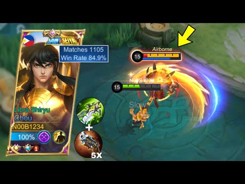 WTF DAMAGE!! | CHOU LIBRA SHIRYU SKIN ONE HIT DELETE EVERYONE!! | BEST BUILD CHOU 2023 (MUST WATCH)