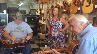 Shawn-Dell Stenson at Hewgley's Music Shop in Columbia, Tennessee