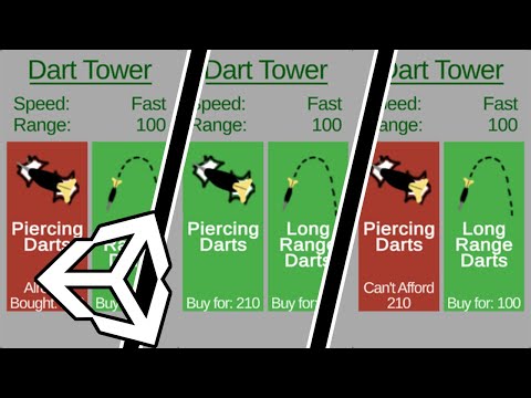 Modular and Contextual UI for Item/Tower Upgrades - Bloons TD Clone #MadeWithUnity ep.8