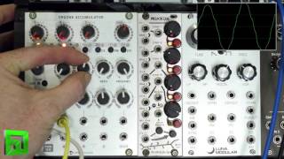 Video thumbnail for Neutron Sound Orgone Accumulator Wavetable VCO NAMM 2016 by Ken Flux Pierce Fluxwithit