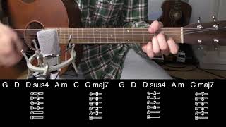 Time Goes Back - John Frusciante (Acoustic Guitar Lesson)