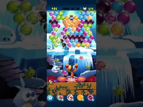 Angry Birds Pop Bubble Shooter HARD level 411 3 STARS NO BOOSTERS #angrybirdspopbubbleshooter