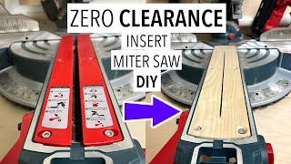 DIY Zero Clearance Insert For Miter Saws **EASY UPGRADE