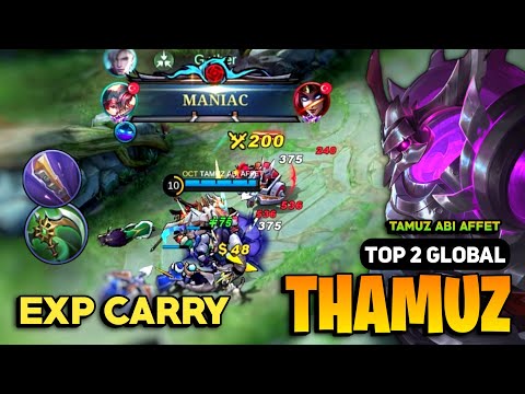 MANIAC! Thamuz Best Build 2023 [ Thamuz Top Global Gameplay ] By TAMUZ ABI AFFET - Mobile Legends