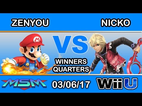 MSM 88 - eM | Zenyou (Mario) Vs. FAD | Nicko (Shulk) Winners Quarters - Smash Wii U