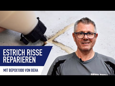 Estrich Risse schnell & einfach reparieren mit BEHA BEPOX1000