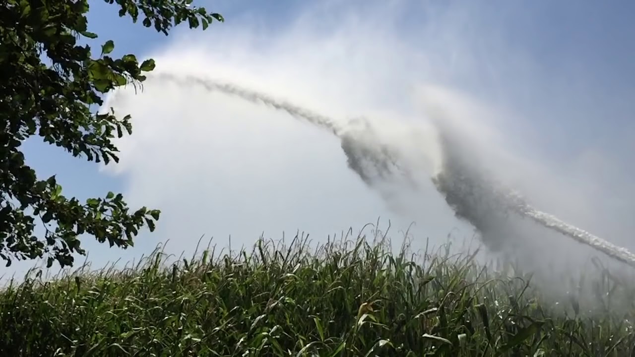 Полив дальноструйным аппаратом