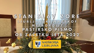 Pastirsko pismo nadškofa msgr. Stanislava Zoreta OFM za novo leto 2022