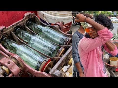 The Art of Making Perfect कंचे की बोतल😱😱 Famous Whistle Soda of Ahmedabad🤩🤩 Indian Street Food