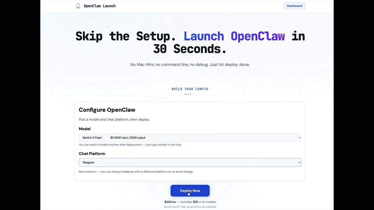 OpenClaw Launch demo video