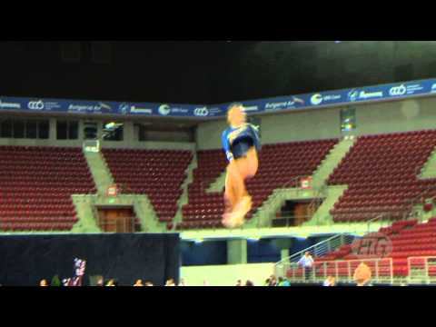 Lina SJOEBERG (SWE) -- 2013 Double-Mini Trampoline Worlds, Qualifications