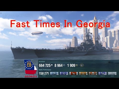 Fast Times in Georgia - Premium Tier 9 US Battleship in World of Warships (WOWS)