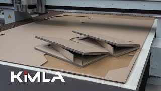 Cardboard cutting on Kimla CNC Cutter