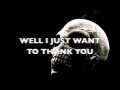 "THANK YOU" by EVANS BLUE "Graveyard of Empires"