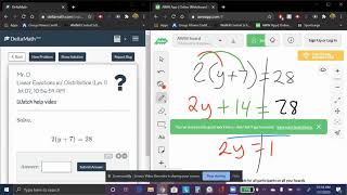 DeltaMath Algebra 1: Linear Equations w/ Distribution (Lev 1)