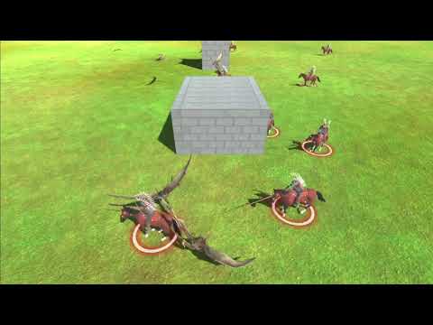 8 Pteranodon in night vs all units - Animal Revolt Battle Simulator