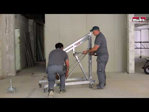 Stahlträger einbauen mit müba Kragarmlift