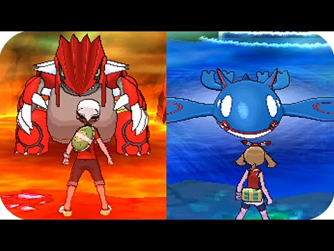 Pokémon Omega Ruby & Alpha Sapphire - Kyogre and Groudon Location and Battle (HQ)