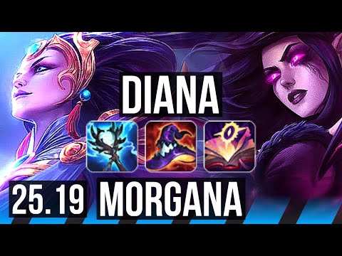 DIANA vs MORGANA (MID) | Legendary | KR Master | 25.19