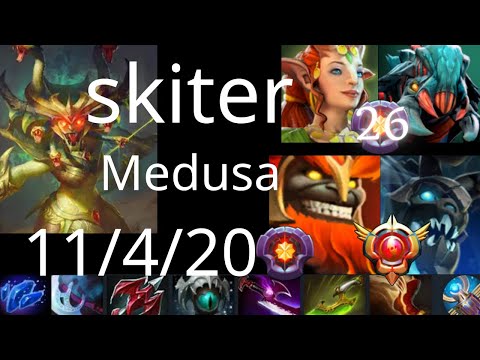 skiter Medusa vs Weaver, BH, Enigma, Spirit Breaker, Enchantress - dota2