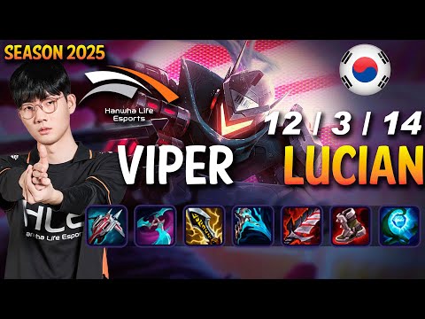 HLE Viper LUCIAN vs MISS FORTUNE ADC - Patch 25.10 KR Ranked | lolrec