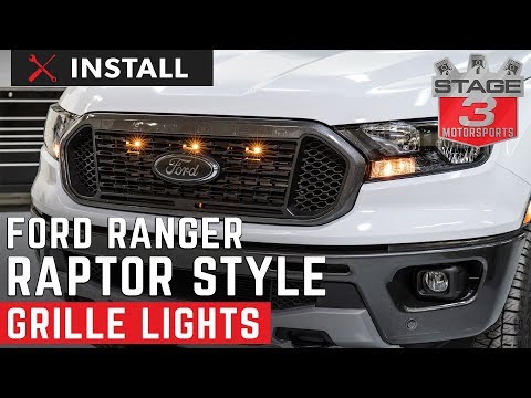 2019-2023 Ranger Custom Auto Works Raptor Style LED Grille Light Kit Install