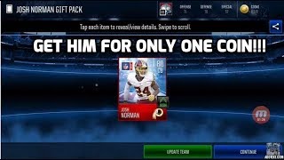 How to get Elite 80 Overall Josh Norman for one coin Madden Mobile 18