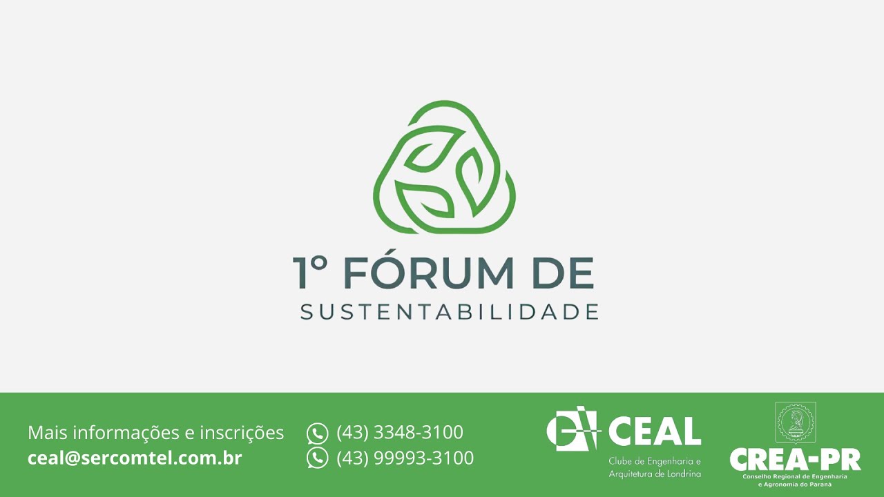 1º Fórum de Sustentabilidade - 23/10 - Tarde