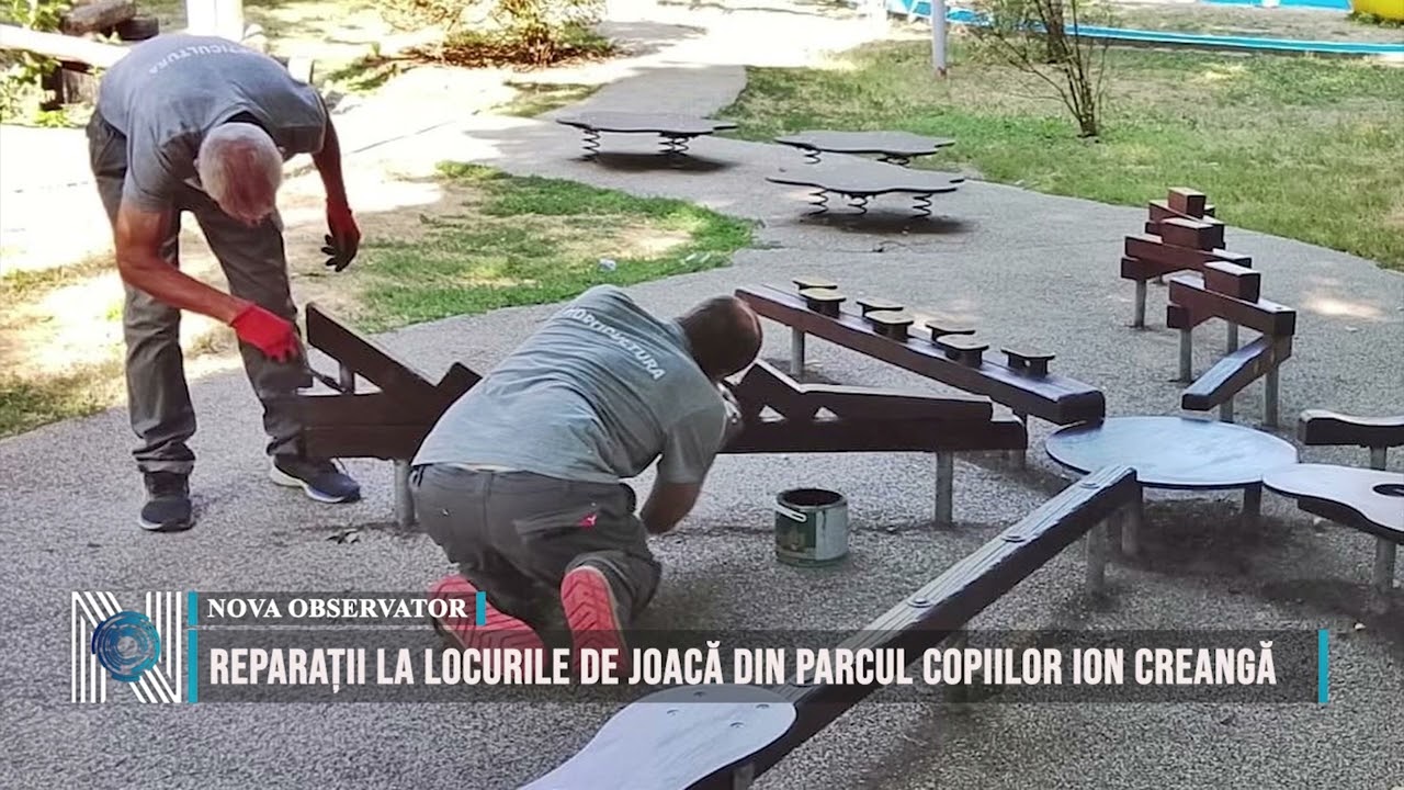Reparații la locurile de joacă din Parcul Copiilor Ion Creangă