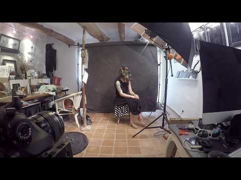 BTS video with profoto Deep L silver umbrella