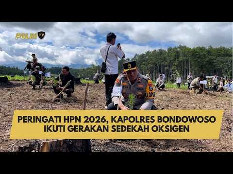 PERINGATI HPN 2026, KAPOLRES BONDOWOSO IKUTI GERAKAN SEDEKAH OKSIGEN