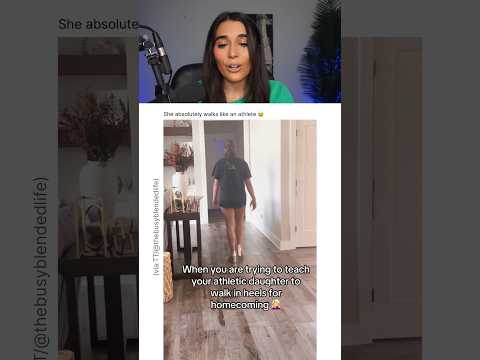 HER ATHLETIC DAUGHTER TRIES HEELS.. 😭🤣