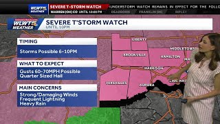 Severe potential: Rain, storms expected in Cincinnati area tonight