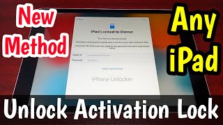 Unlock iPad iCloud Lock Remove Lock To Owner | Unlock iPad Activation Lock | Remove iPad iCloud Lock